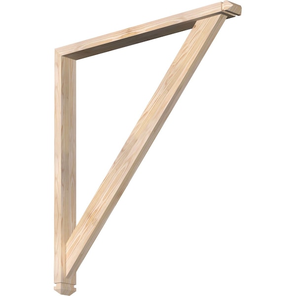 Ekena Millwork Traditional Arts and Crafts Smooth Bracket w/ Offset Brace, Douglas Fir, 3 1/2"W x 36"D x 40"H BKT0402X36X40TRA03SDF - main
